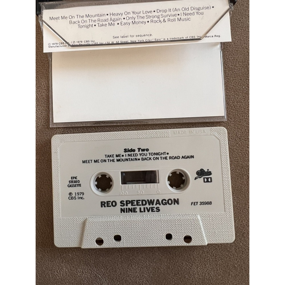 REO Speedwagon Nine Lives Cassette Tape 1979 CBS Records ***TESTED*** - Picture 5 of 5